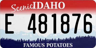 ID license plate E481876