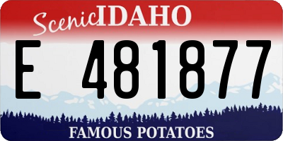 ID license plate E481877