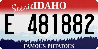 ID license plate E481882