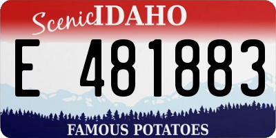ID license plate E481883