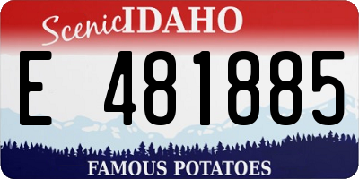 ID license plate E481885