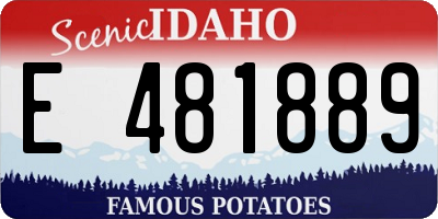 ID license plate E481889