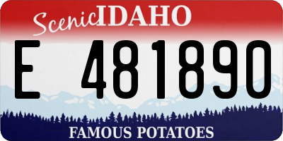 ID license plate E481890