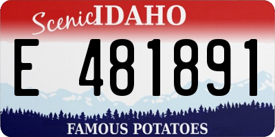 ID license plate E481891