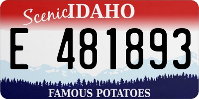 ID license plate E481893