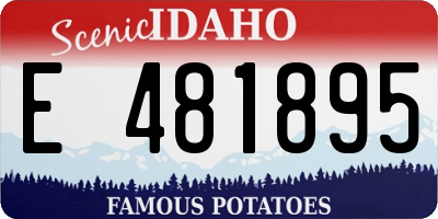 ID license plate E481895