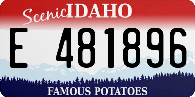 ID license plate E481896