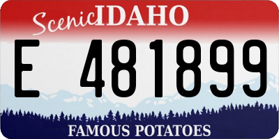 ID license plate E481899