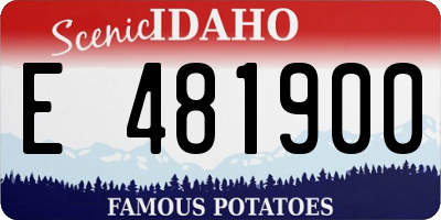 ID license plate E481900