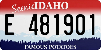 ID license plate E481901