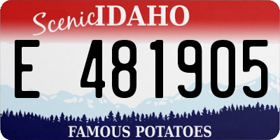 ID license plate E481905