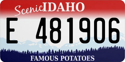 ID license plate E481906