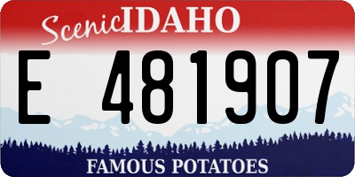 ID license plate E481907