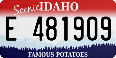ID license plate E481909