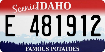 ID license plate E481912