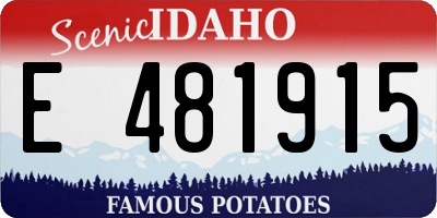 ID license plate E481915