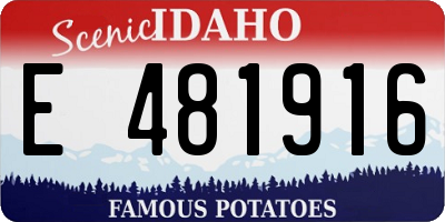ID license plate E481916