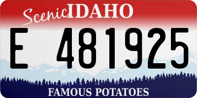 ID license plate E481925