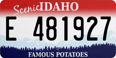 ID license plate E481927