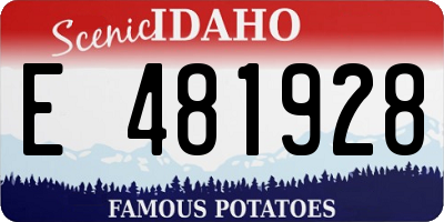 ID license plate E481928