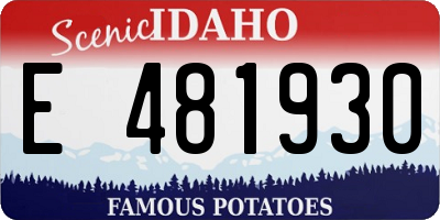 ID license plate E481930