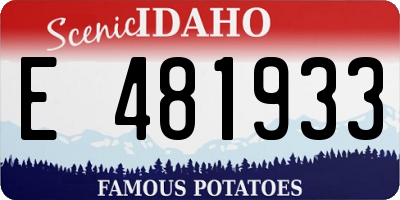 ID license plate E481933