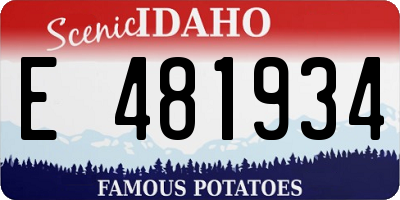 ID license plate E481934