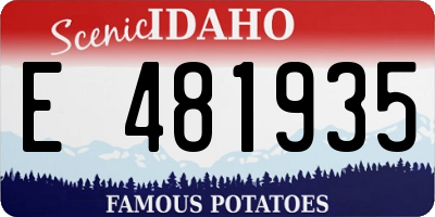 ID license plate E481935