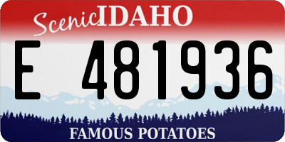 ID license plate E481936