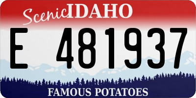 ID license plate E481937