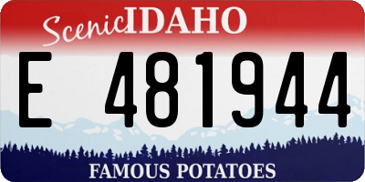 ID license plate E481944