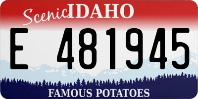 ID license plate E481945