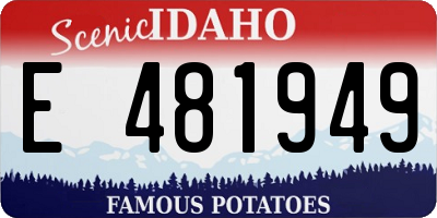 ID license plate E481949
