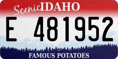 ID license plate E481952