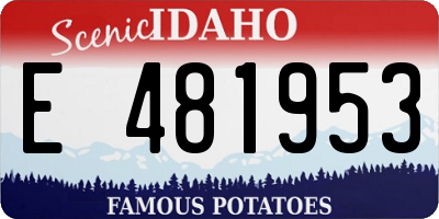 ID license plate E481953