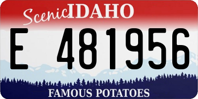 ID license plate E481956