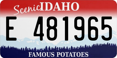 ID license plate E481965