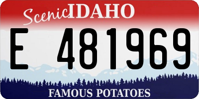ID license plate E481969