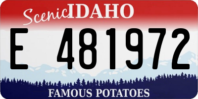 ID license plate E481972