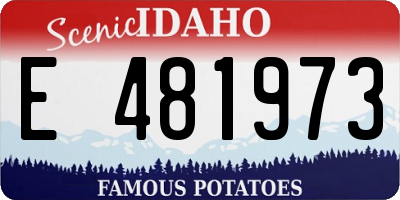 ID license plate E481973
