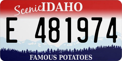 ID license plate E481974