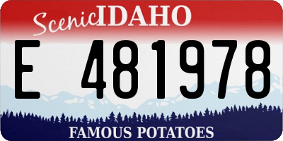 ID license plate E481978