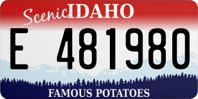 ID license plate E481980