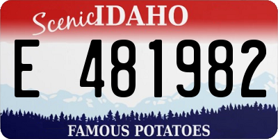 ID license plate E481982