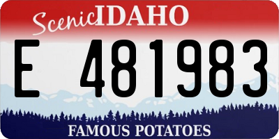 ID license plate E481983