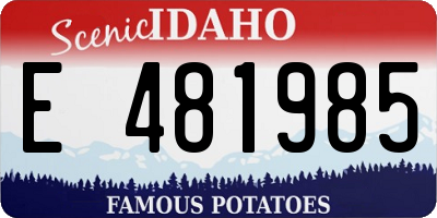 ID license plate E481985