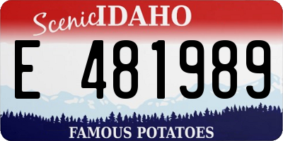 ID license plate E481989