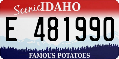 ID license plate E481990