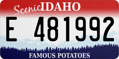ID license plate E481992