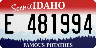 ID license plate E481994